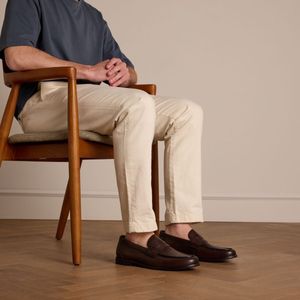 Manfield - Loafers - Donkerbruin - Leer