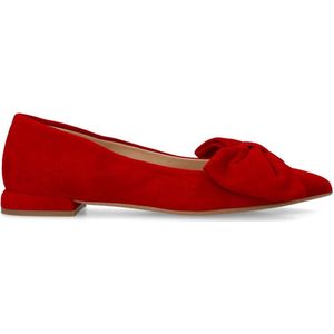 Manfield - Suède Loafers - Rood - Leer Voering