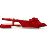 Manfield - Slingback Loafers - Rood - Suède - Gevoerd met Leer