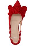 Manfield - Slingback Loafers - Rood - Suède - Gevoerd met Leer