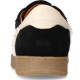 Manfield - Sneakers - Zwart - Suède - Mesh Details