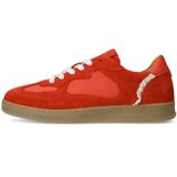 Manfield - Sneakers - Rood - Suède - Leren Voering