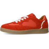 Manfield - Sneakers - Rood - Suède - Leren Voering