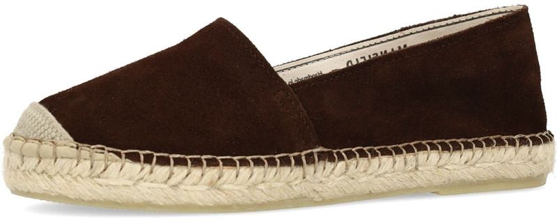Manfield - Espadrilles - Bruin - Suède - Plat