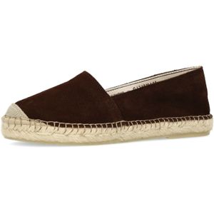 Manfield - Espadrilles - Bruin - Suède - Plat