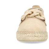 Manfield - Espadrilles - Beige - Suède - Kettinkje - Gevlochten Zool