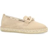 Manfield - Espadrilles - Beige - Suède - Kettinkje - Gevlochten Zool