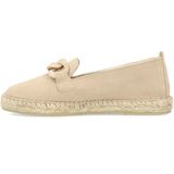 Manfield - Espadrilles - Beige - Suède - Kettinkje - Gevlochten Zool