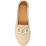 Manfield - Espadrilles - Beige - Suède - Kettinkje - Gevlochten Zool