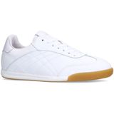 Manfield - Sneakers - Wit - Leren