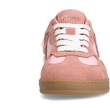 Manfield - Dames Sneakers - Roze - Suède - Met Kant