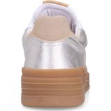 Manfield - Sneakers - Grijs - Suède - Zilver - Beige Details