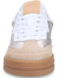 Manfield - Sneakers - Grijs - Suède - Zilver - Beige Details