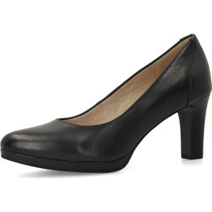 Manfield - Marineblauwe Leren Pumps - Dames - 40 EU - Met Memory Foam