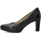 Manfield - Marineblauwe Leren Pumps - Dames - 40 EU - Met Memory Foam