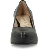 Manfield - Marineblauwe Leren Pumps - Dames - 40 EU - Met Memory Foam