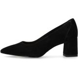 Manfield - Zwarte Leren Pumps - Puntige Neus - Dames