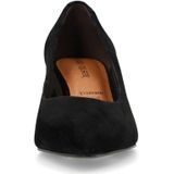 Manfield - Zwarte Leren Pumps - Puntige Neus - Dames