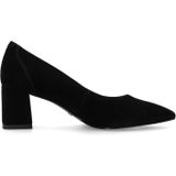 Manfield - Zwarte Leren Pumps - Puntige Neus - Dames
