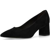 Manfield - Zwarte Leren Pumps - Puntige Neus - Dames