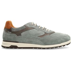 Van Lier - Heren Sneakers - Grijs - Suède - Leren Details