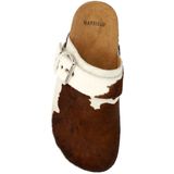 Manfield - Cow Clogs met Gesp - Bruin - Natuurlijk Materiaal
