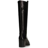 Manfield - Hoge Laarzen - Zwart - Leren - Met Hak