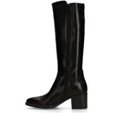 Manfield - Hoge Laarzen - Zwart - Leren - Met Hak