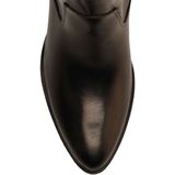 Manfield - Hoge Laarzen - Zwart - Leren - Met Hak