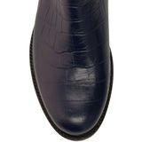 No Stress - Chelsea Boots - Navy Blauw - Leren - Met Croco Details
