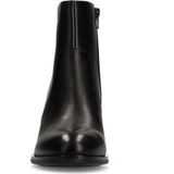 No Stress - Zwarte Leren Enkellaarsjes - Met Hak - 6 cm