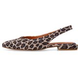 Manfield - Leopard Suède Slingbacks - Leopard - Suède - Platte Hak 2 cm