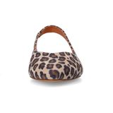 Manfield - Leopard Suède Slingbacks - Leopard - Suède - Platte Hak 2 cm