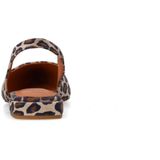 Manfield - Leopard Suède Slingbacks - Leopard - Suède - Platte Hak 2 cm
