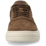 Manfield - Sneaker - Nubuck - Leer - Platte Zool