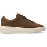 Manfield - Sneakers - Nubuck - Leer - Platte Zool - Vetersluiting