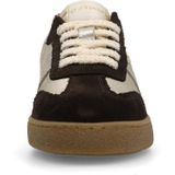 Manfield - Sneakers - Goud - Leer/Suède - Rubber Zool