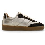 Manfield - Sneakers - Goud - Leer/Suède - Rubber Zool