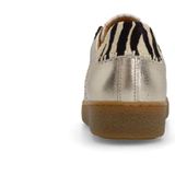 Manfield - Sneakers - Goud - Leer/Suède - Rubber Zool