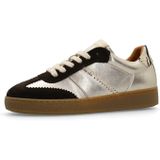 Manfield - Sneakers - Goud - Leer/Suède - Rubber Zool