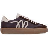 Manfield - Sneakers - Bruin - Leer/Suède - Rubberen Zool