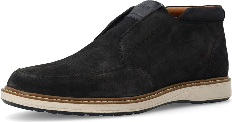 Manfield - Enkellaarsjes - Donkerblauw - Suède