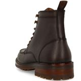 Manfield - Bruine Leren Veterschoenen - Heren