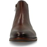 Manfield - Leren Enkelboots - Bruin - Enkellaarsjes