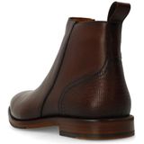 Manfield - Leren Enkelboots - Bruin - Enkellaarsjes