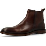 Manfield - Leren Enkelboots - Bruin - Enkellaarsjes