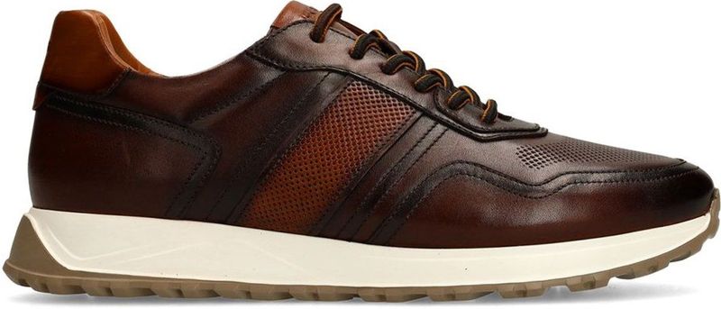 Manfield - Leren Sneakers - Zwart