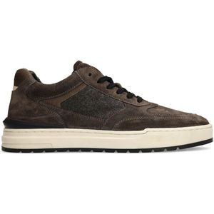 Manfield - Suède Sneakers - Grijs