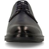 Manfield - Leren Veterschoenen - Zwart