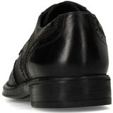 Manfield - Leren Veterschoenen - Zwart